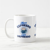 Meer espresso, minder depressieve Mok (Links)