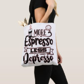 Meer Espresso Minder Depresso - Espresso Liefde Tote Bag (Dichtbij)