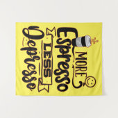 Meer Espresso Minder Depresso - Espresso Liefde Wandkleed (Voorkant (horizontaal))