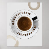 Meer Espresso Minder Depresso Kitchen Poster (Voorkant)