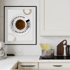Meer Espresso Minder Depresso Kitchen Poster