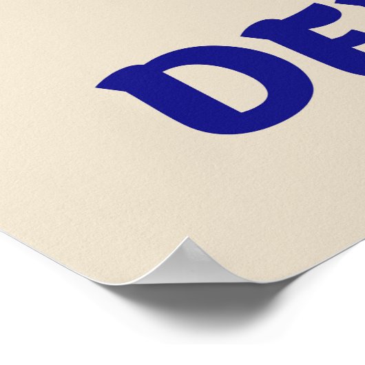 Meer Espresso Minder Depresso Koffieblauw Poster (Hoek)