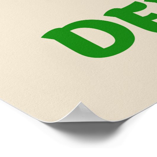 Meer Espresso Minder Depresso Koffiegroen Poster (Hoek)