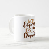 Meer Espresso Minder Depresso Koffiemok (Voorkant links)