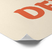 Meer Espresso Minder Depresso Koffierood Poster (Hoek)