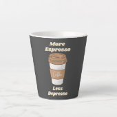 Meer Espresso Minder Depresso Latte Mok (Voorkant)