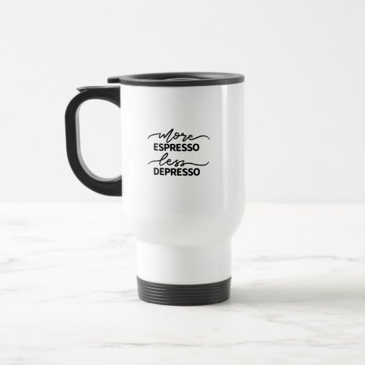 Meer Espresso Minder Depresso Reisbeker (Links)