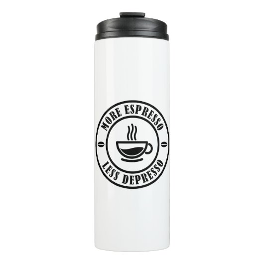 Meer Espresso Minder Depresso Thermosbeker (Voorkant)