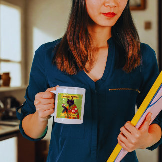 Meer Espresso, Minder Depresso Tweekleurige Koffiemok