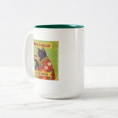 Meer Espresso, minder Depresso Tweekleurige Koffiemok (Voorkant links)