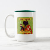 Meer Espresso, minder Depresso Tweekleurige Koffiemok (Links)