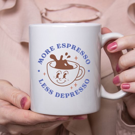 Meer Espresso, minder resso Sarcastische Funny Koffiemok