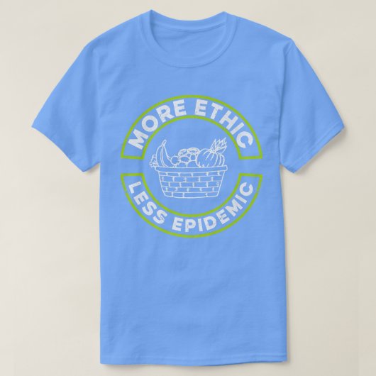 Meer ethisch minder epidemische vegetarische veget t-shirt (Design voorkant)
