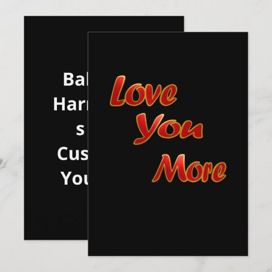 Meer evenwichtige visuele vormgeving van liefde feestdagenkaart (Voorkant / Achterkant)