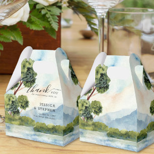 Meer Evergreen Waterverf Weddenschap Dank je Bedankdoosjes