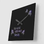 Meer Faeries Vierkante Klok (Hoek)