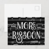 Meer Fagot Schoolbord - Zwarte Witte Muziek Briefkaart (Voorkant / Achterkant)