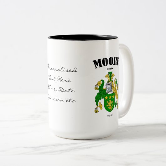 Meer familiekust, vertaling en betekenis tweekleurige koffiemok (Voorkant rechts)