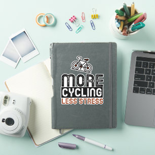 Meer fietsen Minder stress Sticker