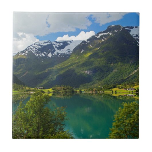 Meer Floen, Noorwegen, landschap Tegeltje (Voorkant)