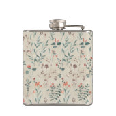 Meer flora waterverf wilde bloemen heupfles (Achterkant)