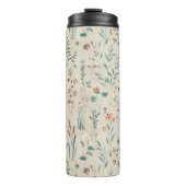 Meer flora waterverf wilde bloemen thermosbeker (Voorkant)