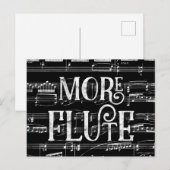 Meer Fluit Schoolbord - Zwart Witte Muziek Briefkaart (Voorkant / Achterkant)