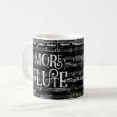 Meer Flute Chalkboard - Black White Music Koffiemok (Voorkant links)