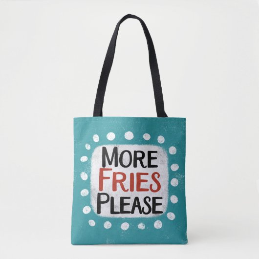 Meer frietjes, alstublieft, Canvas tas (Voorkant)