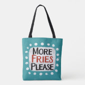 Meer frietjes, alstublieft, Canvas tas (Achterkant)