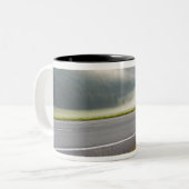 meer fuschl, salzkammergut, salzburg, salzburger 3 tweekleurige koffiemok (Voorkant links)