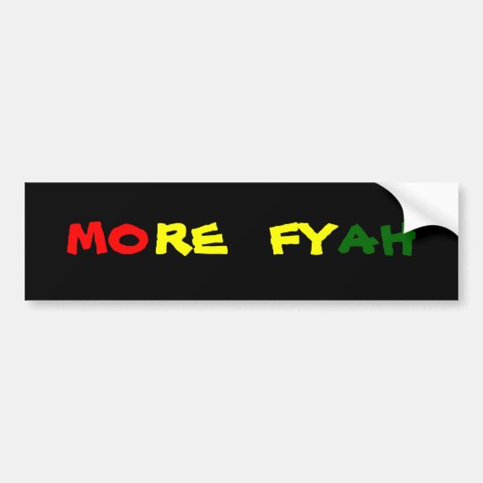 MEER FYAH BUMPERSTICKER (Voorkant)
