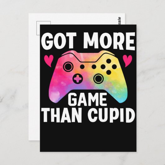Meer game dan Cupid Valentijn Video Game Briefkaart (Voorkant / Achterkant)