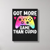 Meer game dan Cupid Valentijn Video Game Canvas Afdruk (Voorkant)