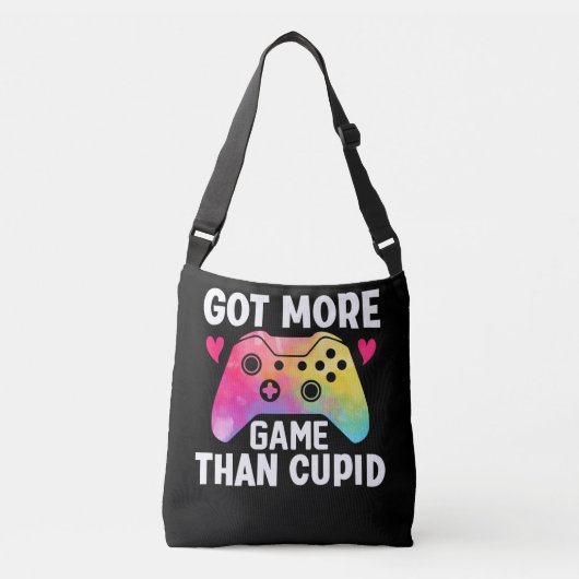 Meer game dan Cupid Valentijn Video Game Crossbody Tas (Voorkant)