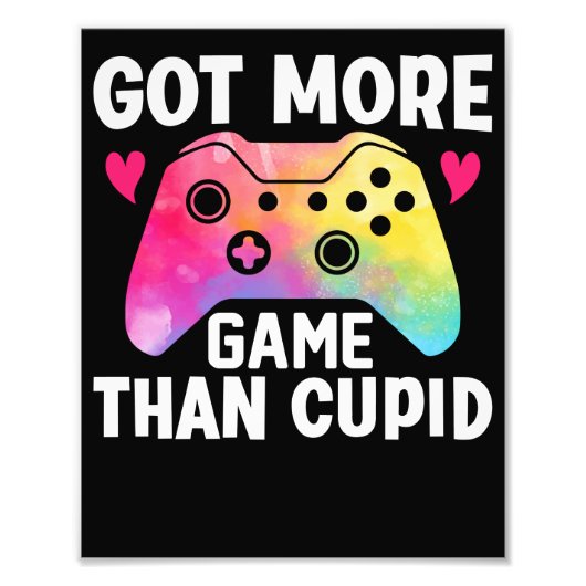 Meer game dan Cupid Valentijn Video Game Foto Afdruk (Voorkant)