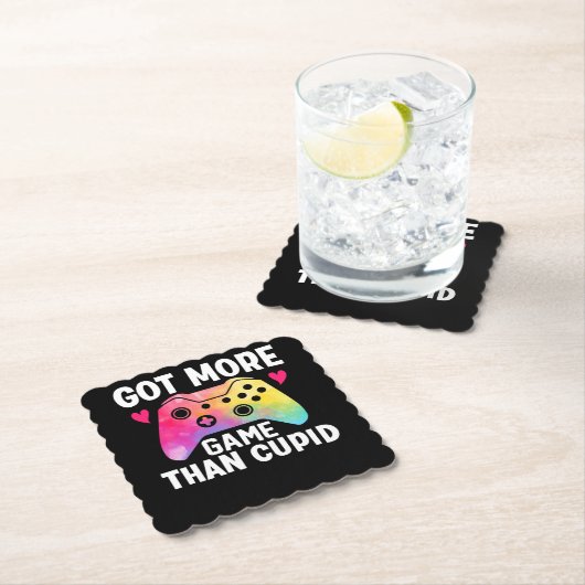 Meer game dan Cupid Valentijn Video Game Kartonnen Onderzetters (Insitu)
