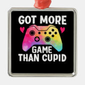 Meer game dan Cupid Valentijn Video Game Metalen Ornament (Voorkant)
