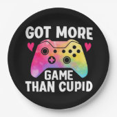 Meer game dan Cupid Valentijn Video Game Papieren Bordje (Voorkant)