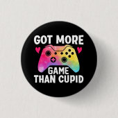 Meer game dan Cupid Valentijn Video Game Ronde Button 3,2 Cm (Voorkant)