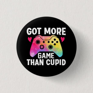 Meer game dan Cupid Valentijn Video Game Ronde Button 3,2 Cm