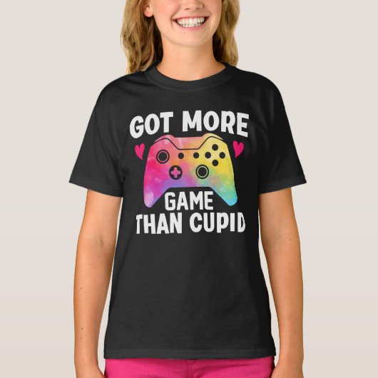 Meer game dan Cupid Valentijn Video Game T-shirt (Voorkant)
