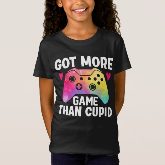 Meer game dan Cupid Valentijn Video Game T-shirt (Voorkant)