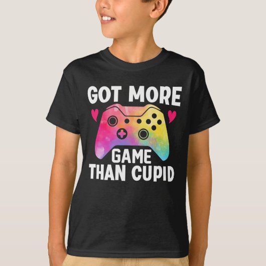 Meer game dan Cupid Valentijn Video Game T-shirt (Voorkant)