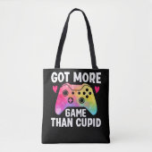 Meer game dan Cupid Valentijn Video Game Tote Bag (Voorkant)