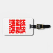 MEER GAMES HEBBEN HUG-BUTTONNEN NODIG BAGAGELABEL (Voorkant horizontaal)