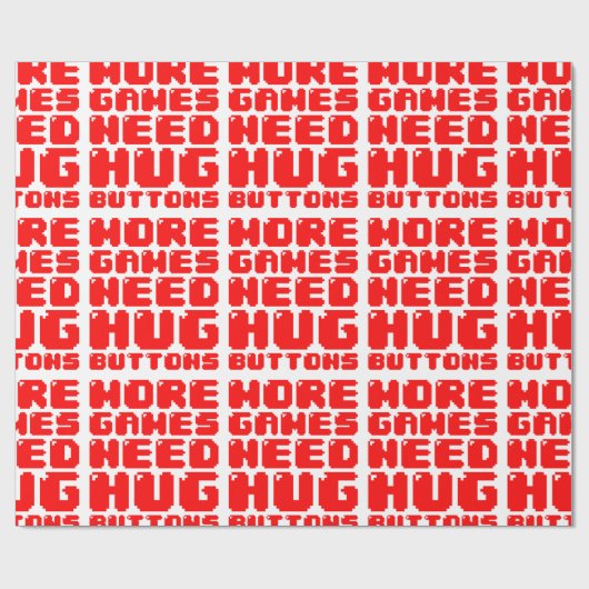 MEER GAMES HEBBEN HUG-BUTTONNEN NODIG CADEAUPAPIER (Vlak)