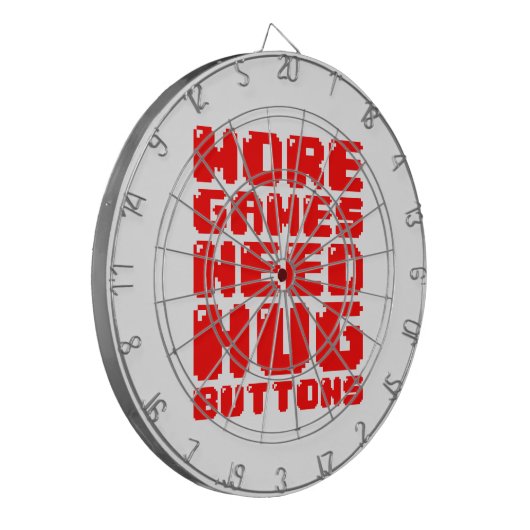 MEER GAMES HEBBEN HUG-BUTTONNEN NODIG DARTBORD (Voorkant Links)