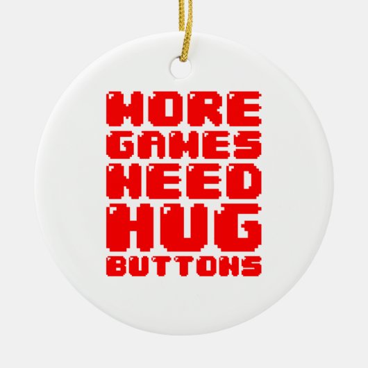 MEER GAMES HEBBEN HUG-BUTTONNEN NODIG KERAMISCH ORNAMENT (Voorkant)