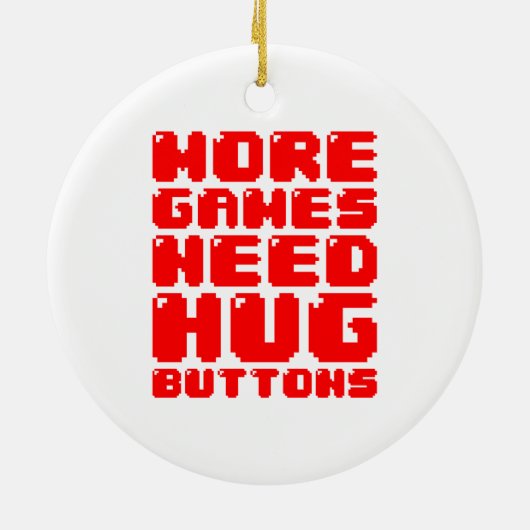 MEER GAMES HEBBEN HUG-BUTTONNEN NODIG KERAMISCH ORNAMENT (Achterkant)